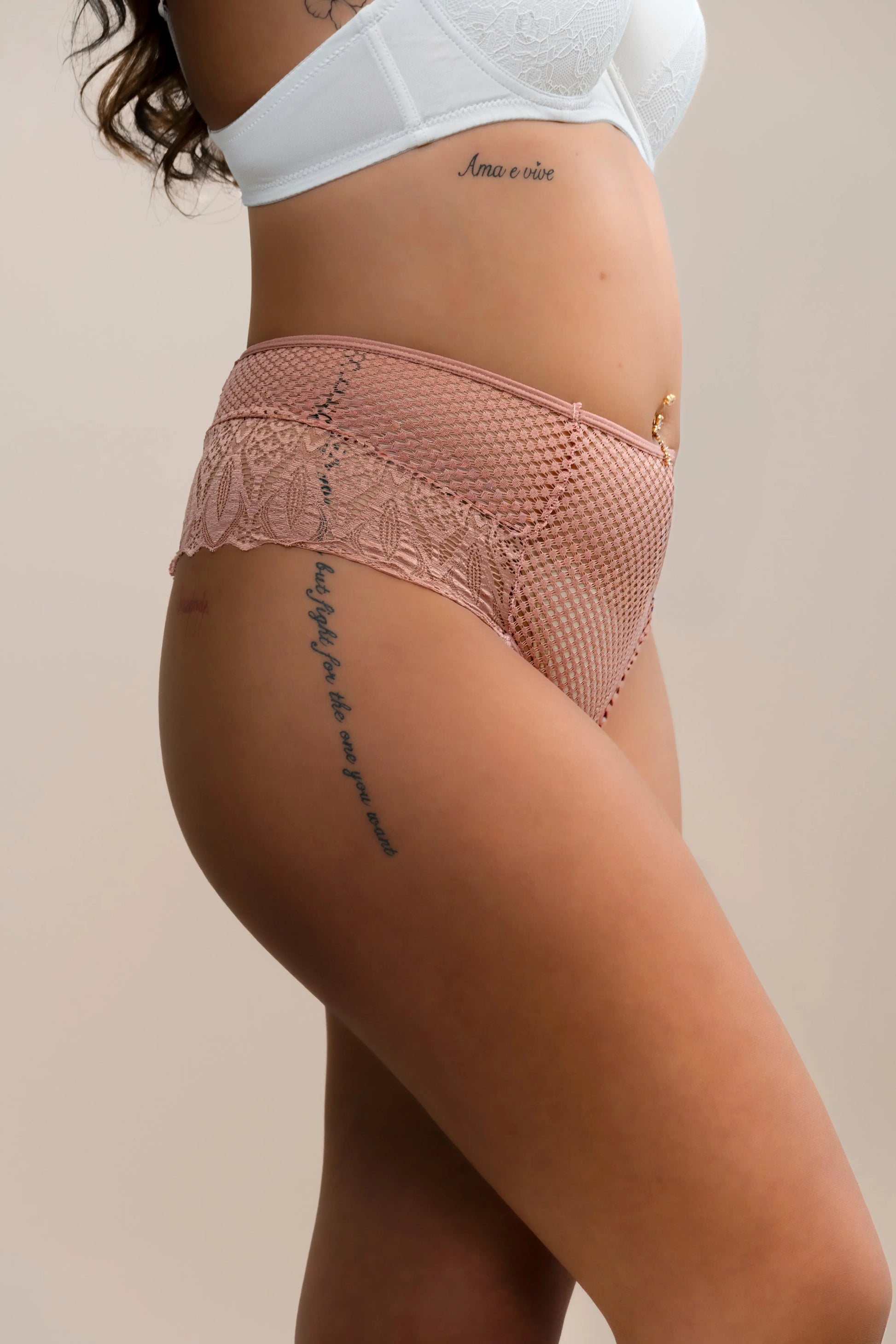 High-Waisted Lace Panties in in different colors OvanieLingerie