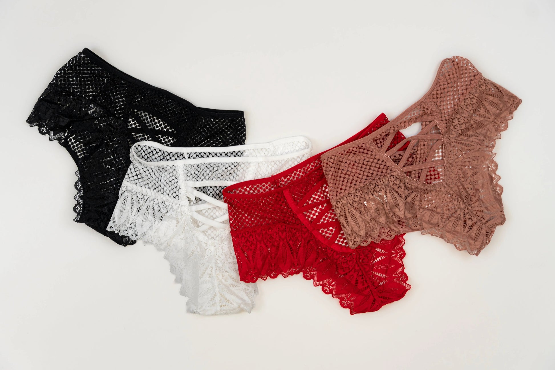 High-Waisted Lace Panties in in different colors OvanieLingerie